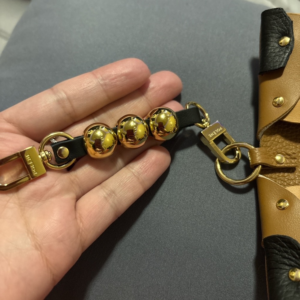 Poléne Gold and Black Keychain/cardholder